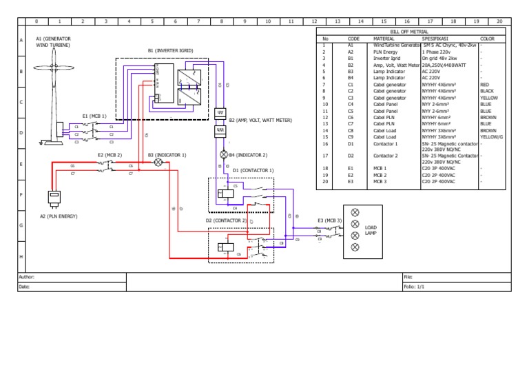 Wind Turbine Wiring Diagram 4400W | PDF