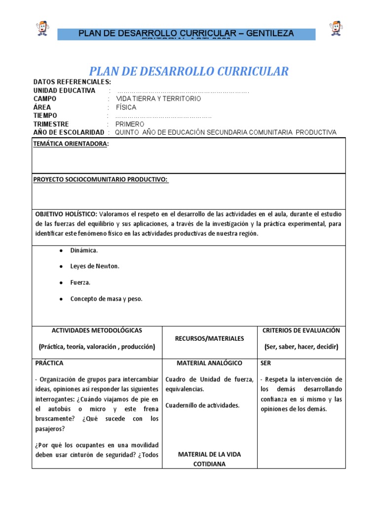 Física 5to - Plan de Desarrollo Curricular 2023 | PDF | Tecnología