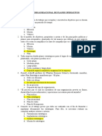 Preguntas Diseño Organizacional de Planes Operativos