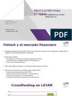 Regulación para Fintech: Iniciativas Regulatorias en El Sector Fintech en LAC