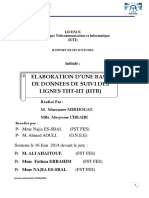 Elaboration D'une Base de Donnees de Suivi Des Lignes THT-HT (HTB) - Chraibi Meryeme