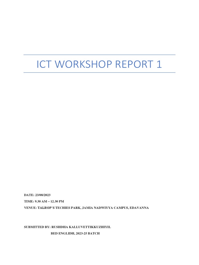 Ict Talrop Report 1 | PDF | Educational Technology | Augmented Reality