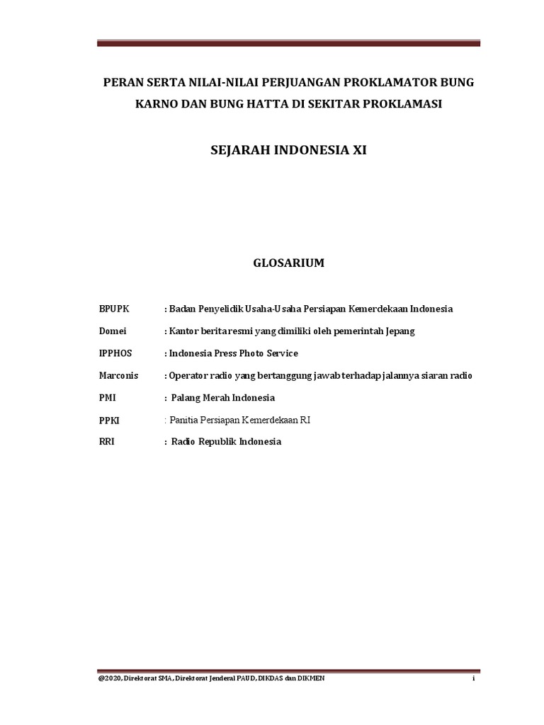 Nilai Juang Proklamator Kemerdekaan | PDF