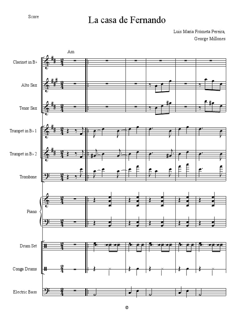La Casa De Fernando Score Pdf