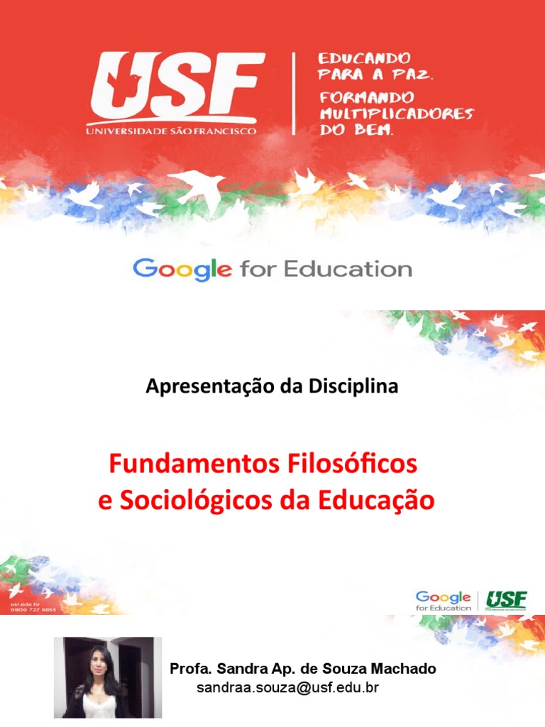 Aula 01 - Apresentação Da Disciplina Fund Filosoficos e Sociologicos Da ...