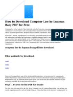 Company Law by Luqman Baig PDF