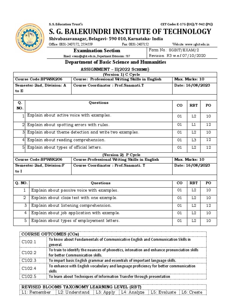 2nd Sem 2 ENGLISH ASSIGNMENT | PDF