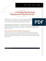 Solution How To Change MySQL Root Password in Ubuntu 20.04