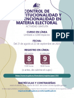 Curso Control de Constitucionalidad y Convencionalidad en Materia Electoral