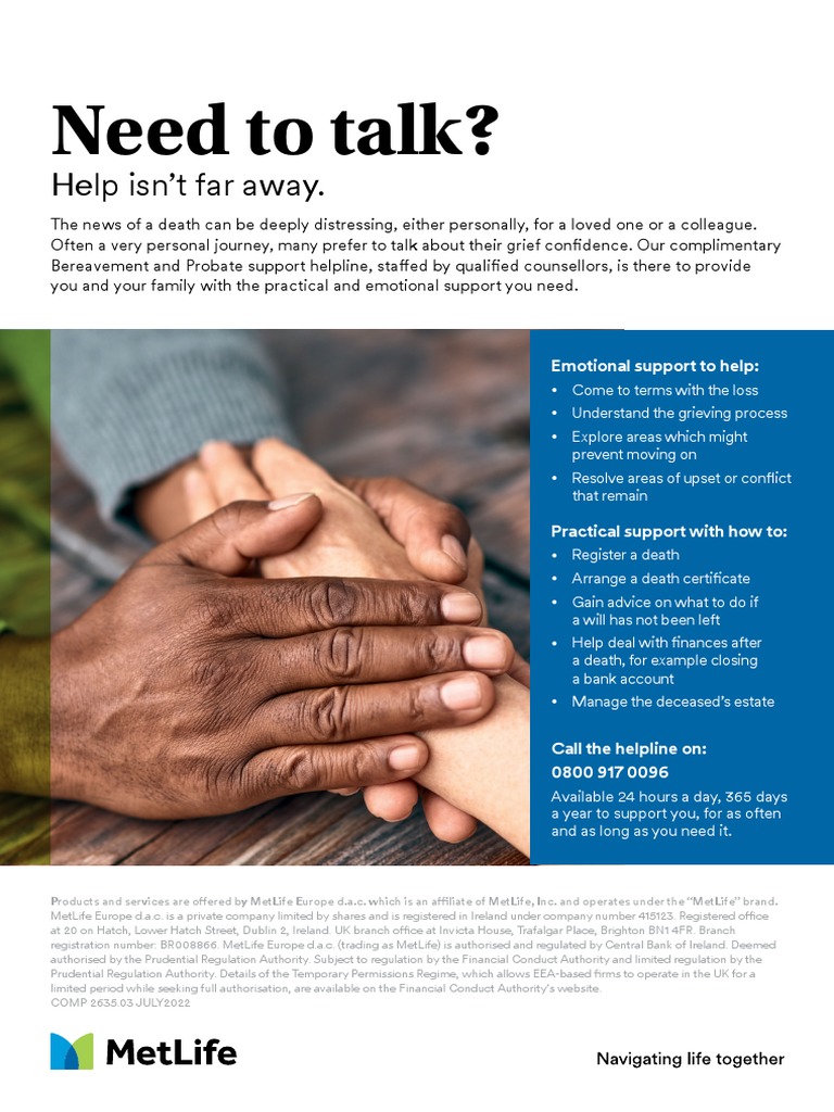 Bereavement Leaflet PDF Grief