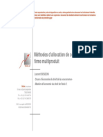 Méthodes D'allocation Des Coûts Firme Multiproduit