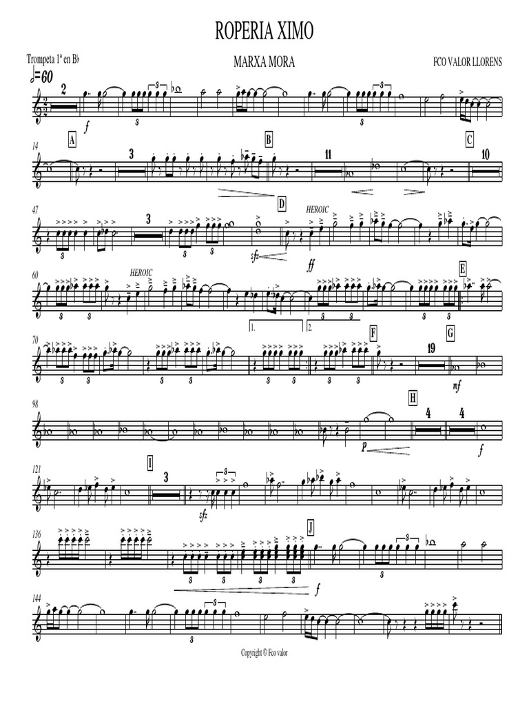 Roperia Ximo - Trompeta 1 en BB | PDF