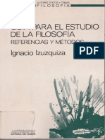 Izuzquiza Ignacio Guia Para El Estudio de La Filosofia Referencias y Metodos