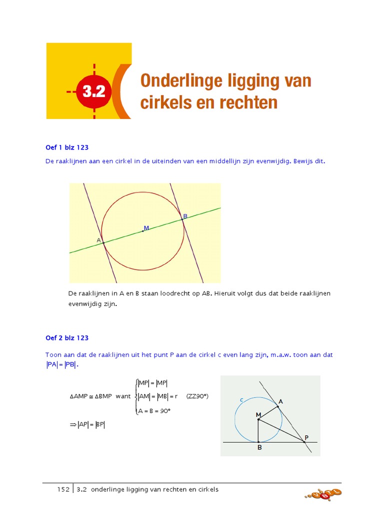 3.2 Onderlinge Ligging Van Rechten en Cirkels | PDF