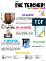 Meet The Teacher Newsletter