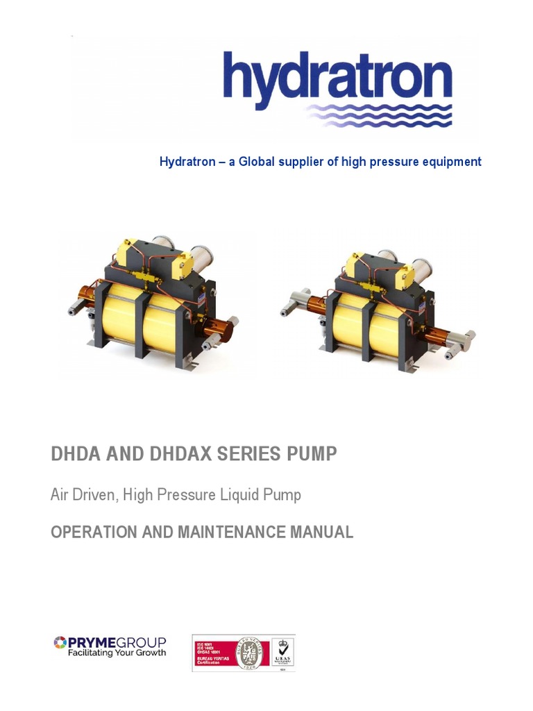 DHDA Series Pump Operation Manual | PDF | Pump | Valve