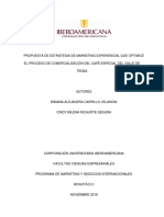 Propuesta de Estrategia de Marketing Experiencial Que Optimice El Proceso de Comercialización Del Café Especial Del Valle de Tenza