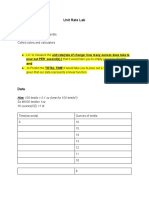 Unit Rate Lab Instructions:: Pour Out PER Second(s) )