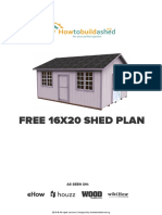 FREE 16x20 Shed Plan