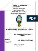 Solucionario Primer Parcial Refrigeracion Flores Machicado Limber Ramiro