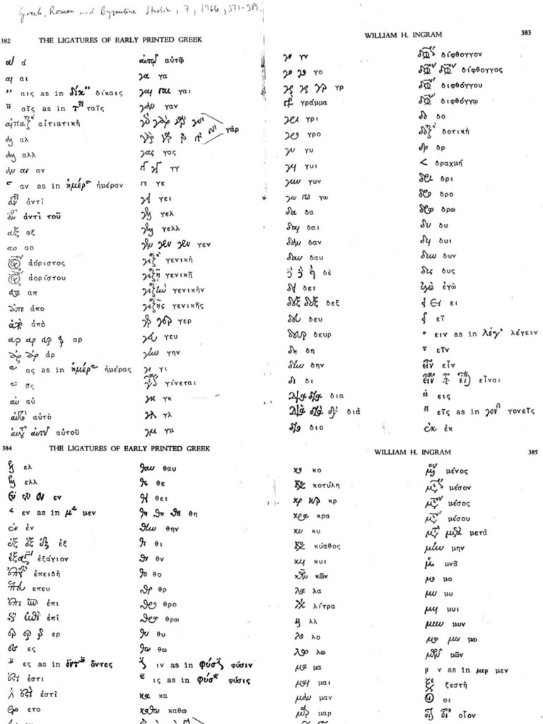 Ligatures Early Printed PDF