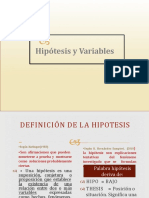 1.4 Hipotesis y Variables