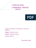 Informe Teorías Pedagogicas Aplicacion Practica