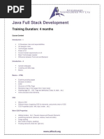 Java Full Stack Development - Course Content