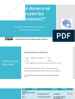 Porqué Duran Las Parejas: El Ciclo de Resultados en El Matrimonio