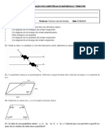 Avaliação Por Competência de Matemática - 2º Trimestre Versão Impressão