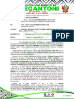 Informe N°186 Remito Informe Tecnico Sobre Ampliacion