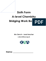 Y11 To Y12 Chemistry Bridging Work 2019