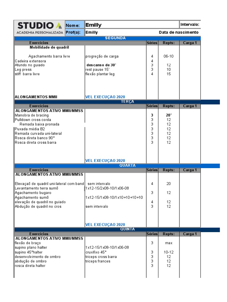 Treino IMS PRO - w avançado - Treino A – perna 1 Sumo terra – 12/10/8/  Agachamento livre pernas - Studocu