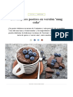 Prepara en Casa Tus Postres Favoritos en Versión 'Mug Cake'