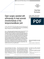 Open Surgery Assisted With Arthroscopy To Treat Synovial Chondromatosis of The Temporomandibular Joint 2