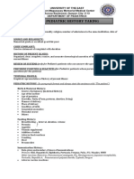 Pediatrics II History Taking and Pe Format & Guide To Physical Examination of Infant & Child