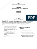 Estado de Costo de Producción y Ventas - DAP