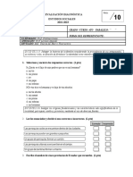 Evaluación Diagnóstica 4to Sociales