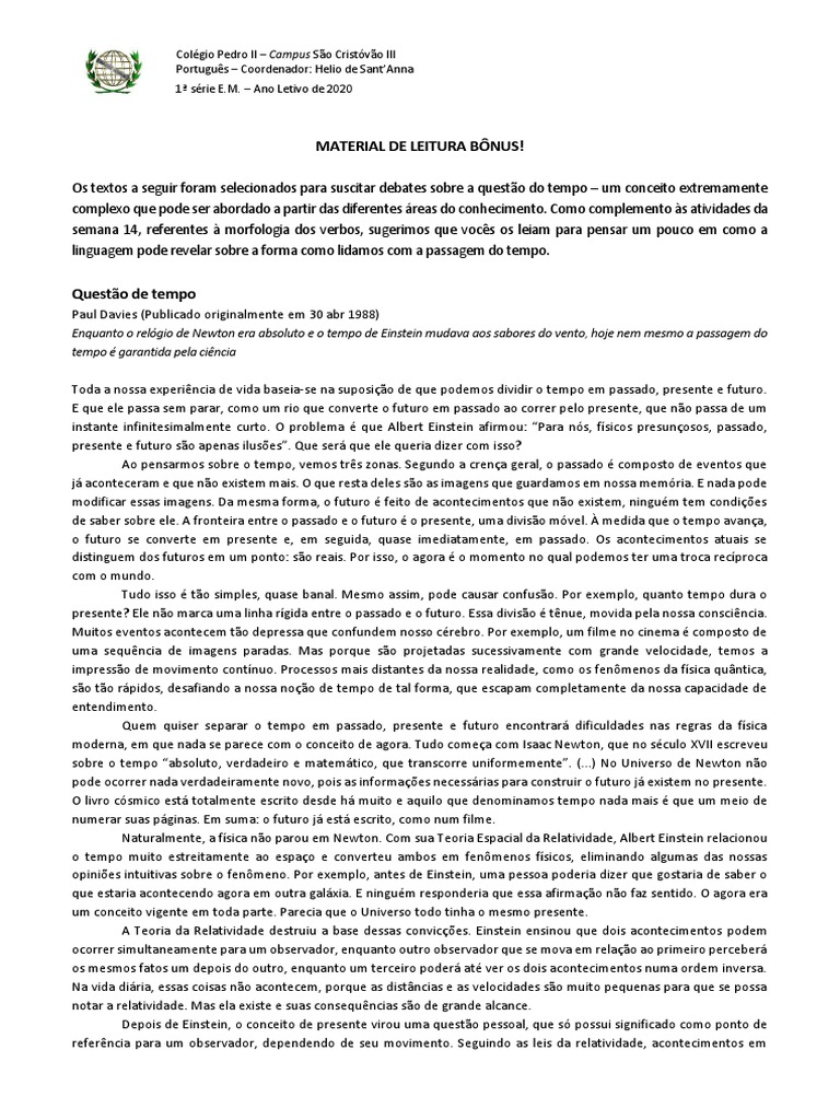 Textos Sobre O Tempo Pdf
