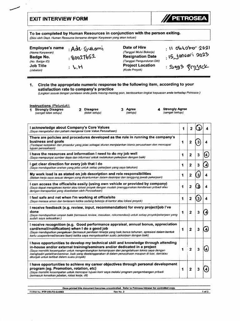 Surat exit interview ade sutami pdf