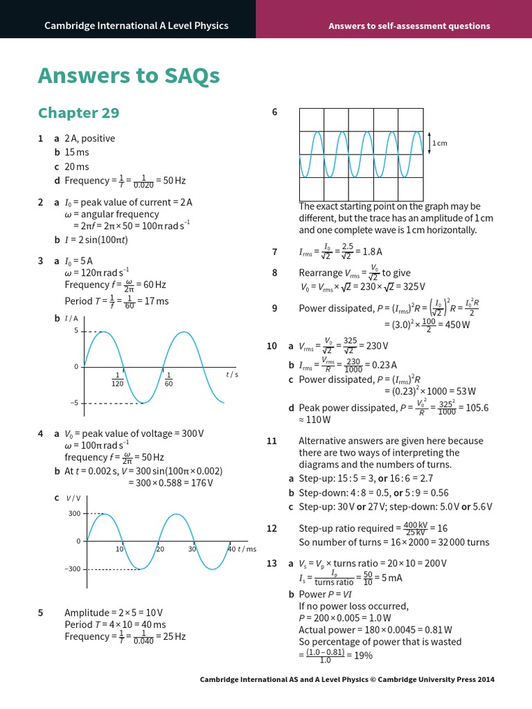 Answers To Self Assessment Questions Cam PDF Diode Rectifier