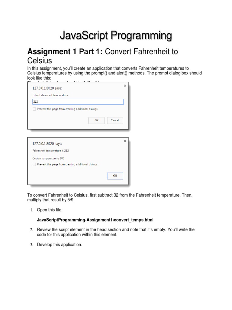 Assignment1 Instructions | PDF