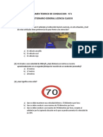 Examen Teorico de Conduccion Nâ°4