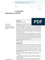 Disminución de la función pulmonar en la EPOC es