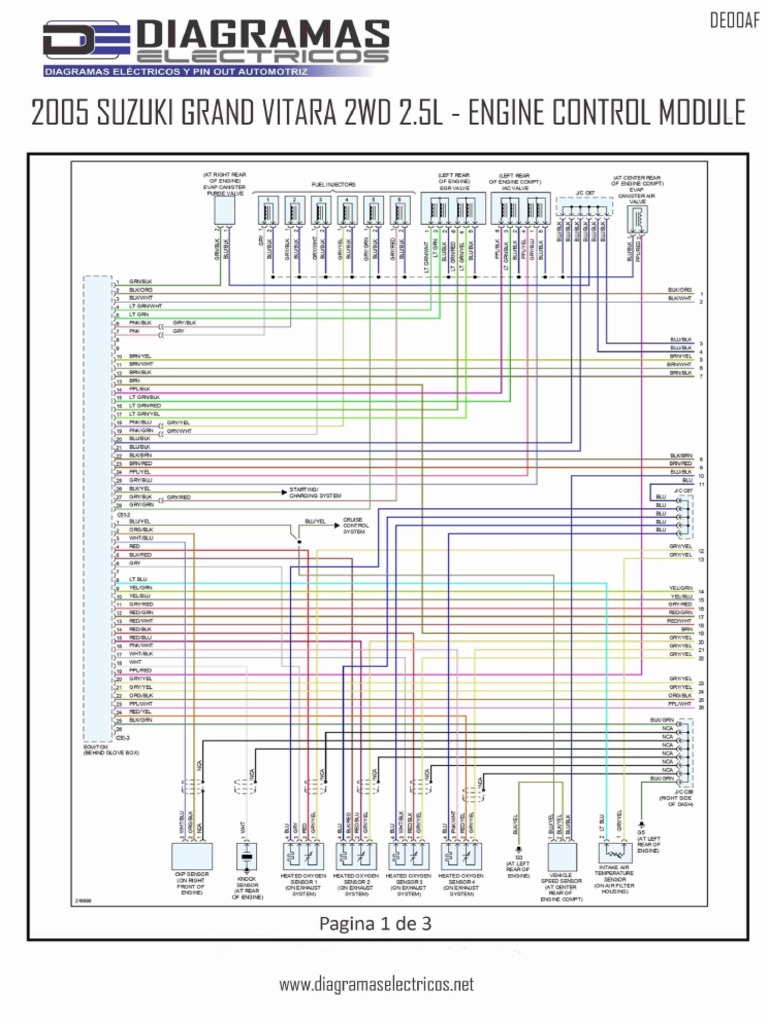 Diagramas Electricos SUZUKI GRAND VITARA 2WD 2.5L 2005 FREE PDF