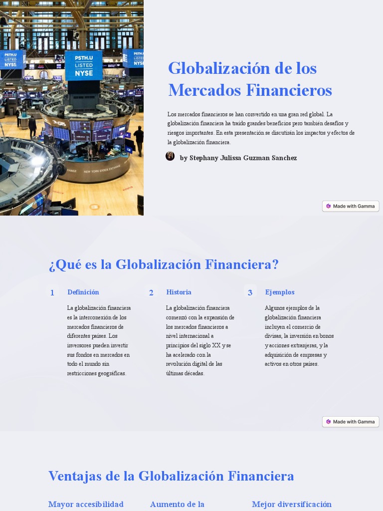 Globalizacion de Los Mercados Financieros | PDF | Globalización ...