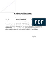 Emergency Certificate