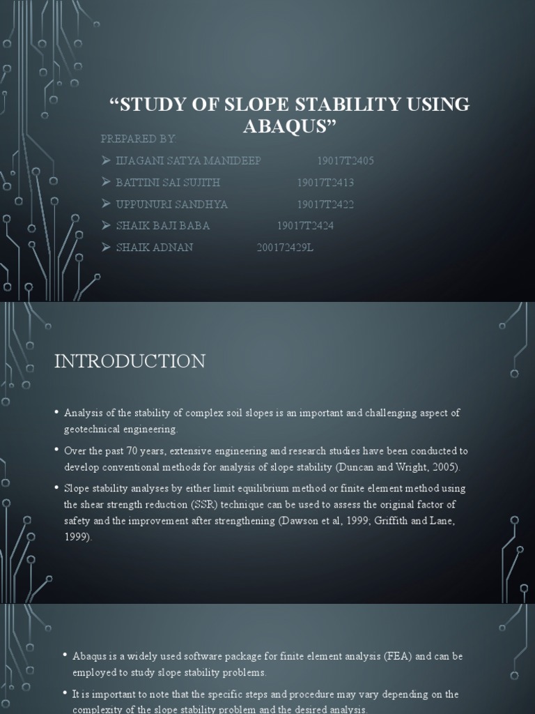 Slope Stability Analysis with Abaqus | PDF | Finite Element Method ...