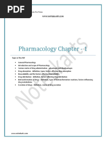 Chapter 1 Pharmacology Complete Notes PDF D.Pharma ER20 PCI Noteskarts Pharmacology Notes PDF
