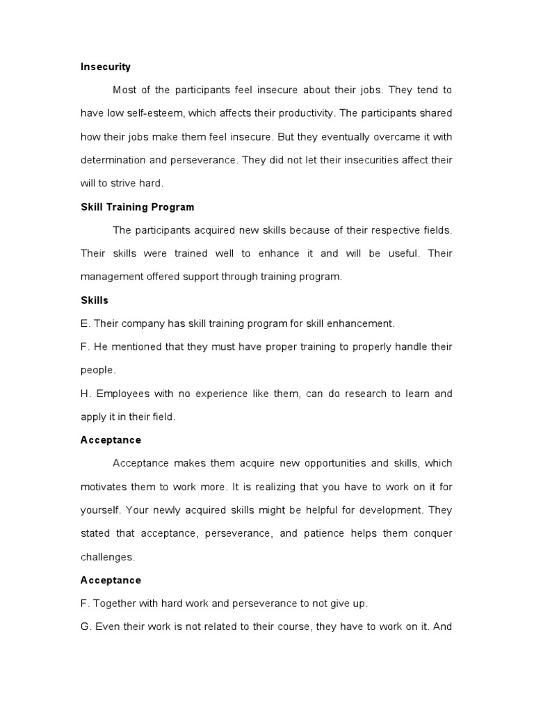 Insecurity PDF Employment Job Security